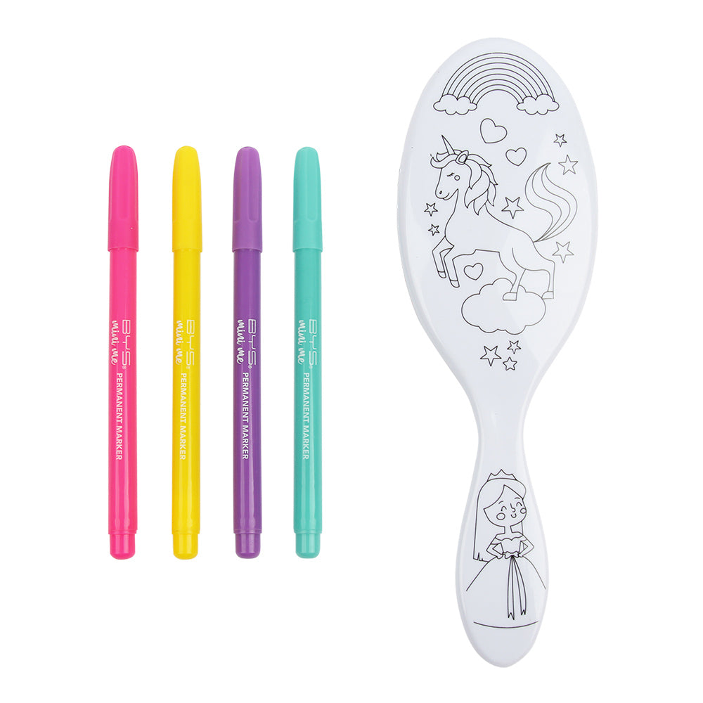 Cepillo para el cabello con plumones para colorear - PRINCESS
